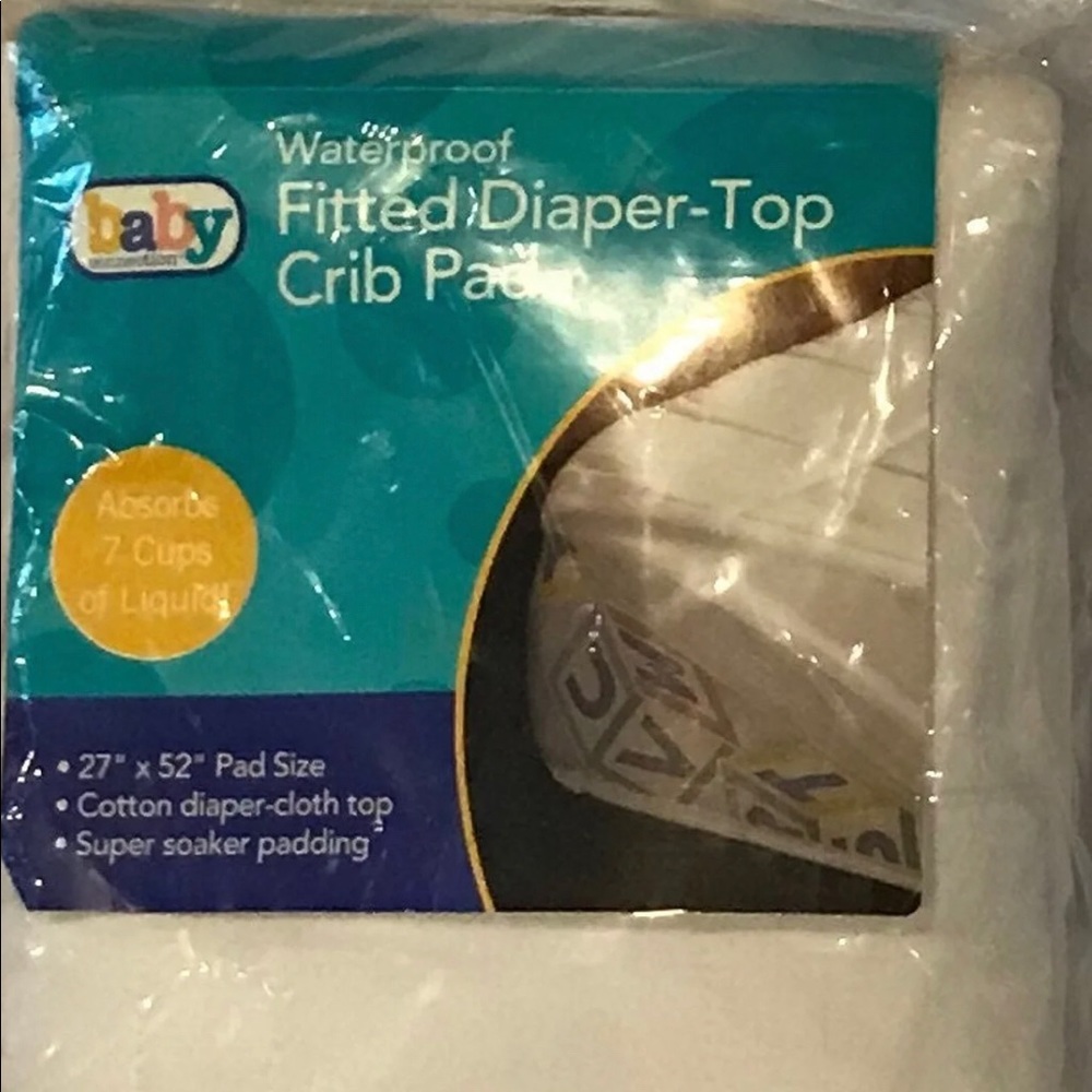 Waterproof Fitted Diaper-Top Crib Pad